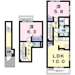 スカイタウンＢの物件間取画像